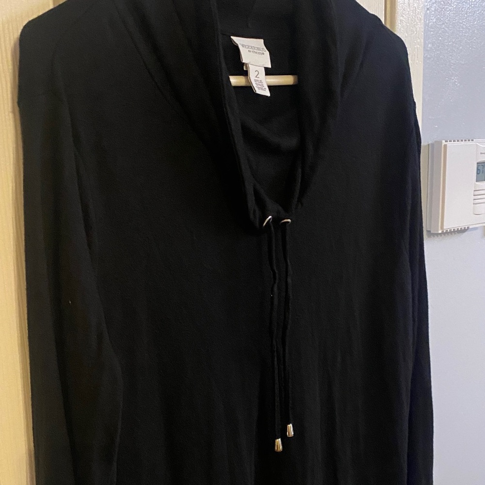 Chico's Black Cowl Neck Top - Picture 3 of 7